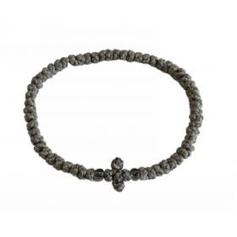 Kostibas 1559-403G1, Βραχιόλι Κομποσκοίνι, Εκκλησιαστικό, Σχοινί, Γκρι