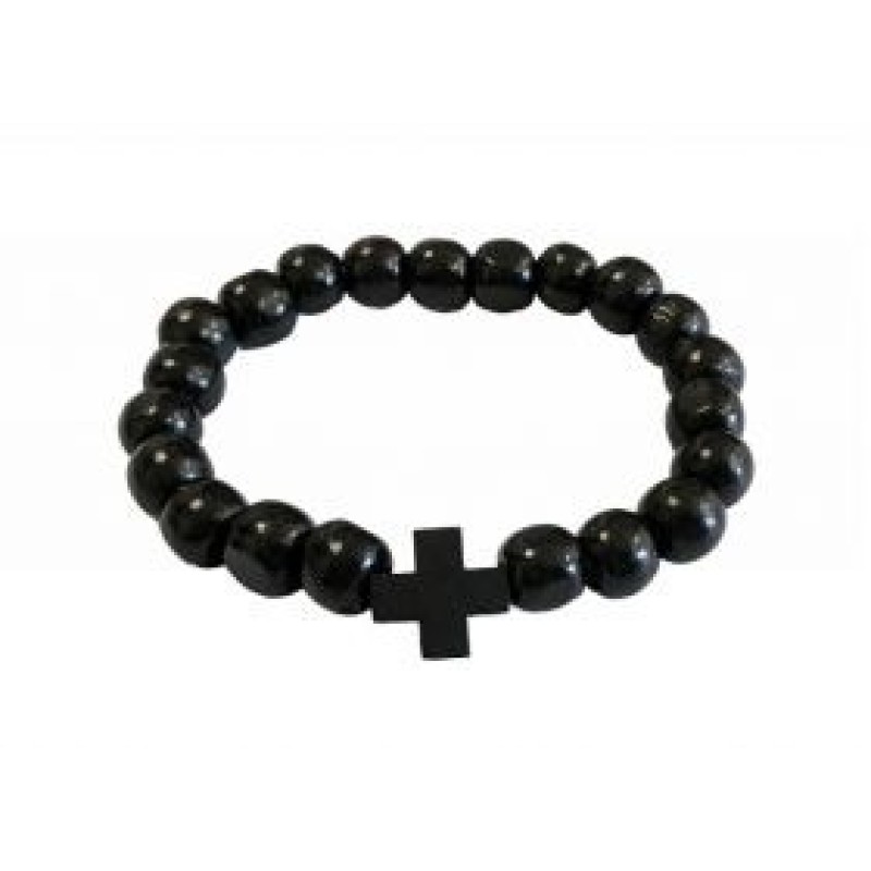 Kostibas 1559-605M, Βραχιόλι Εκκλησιαστικό, Ξύλο, Μαύρο