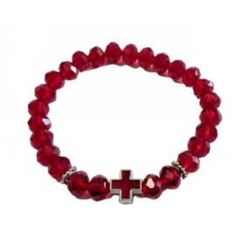 Kostibas 1559-691U, Βραχιόλι Εκκλησιαστικό, Πέτρα, Κόκκινο