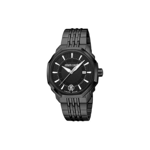 Roberto Cavalli RV1G192M0061, Stainless Steel, TE, Χρονογράφος, Με Μπρασελέ, Μαύρο