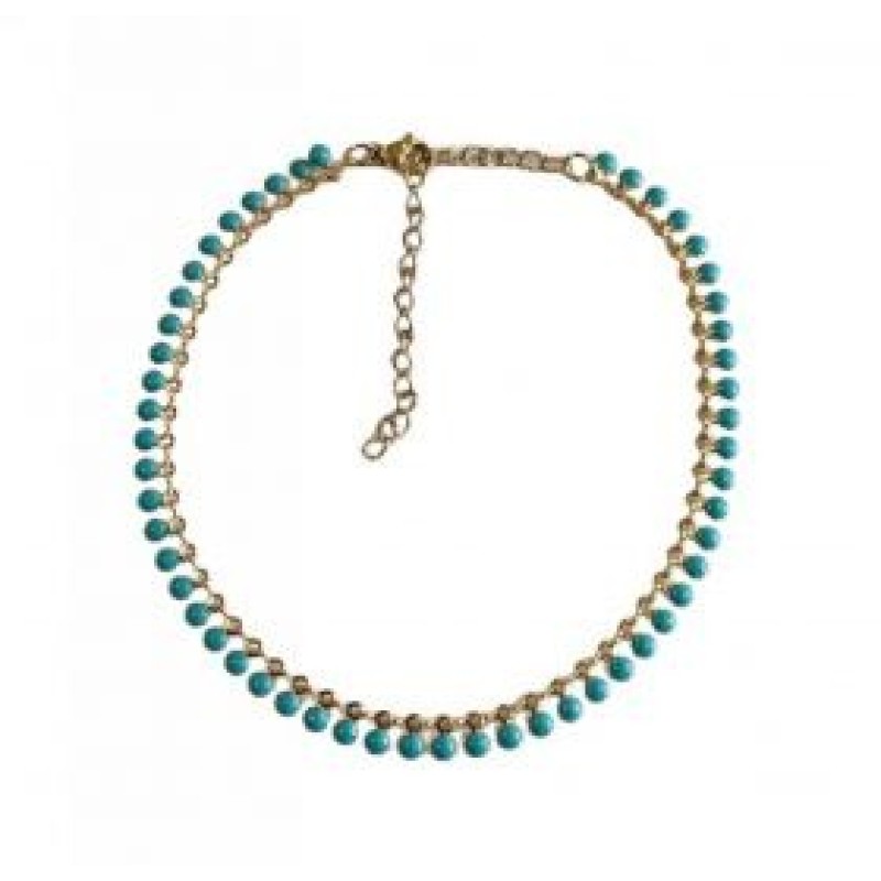 Kostibas 2013-635XT, Βραχιόλι Ποδιού, Ατσάλι, Χρυσό/Τιρκουάζ