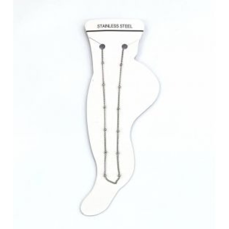 Kostibas 2013-723A, Βραχιόλι Ποδιού, Ατσάλι, Σμάλτος, Ασημί