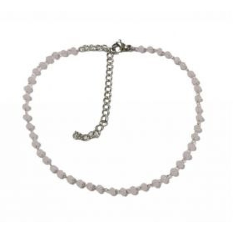 Kostibas 2013-847R, Βραχιόλι Ποδιού, Ατσάλι, Πέρλα, Ροζ