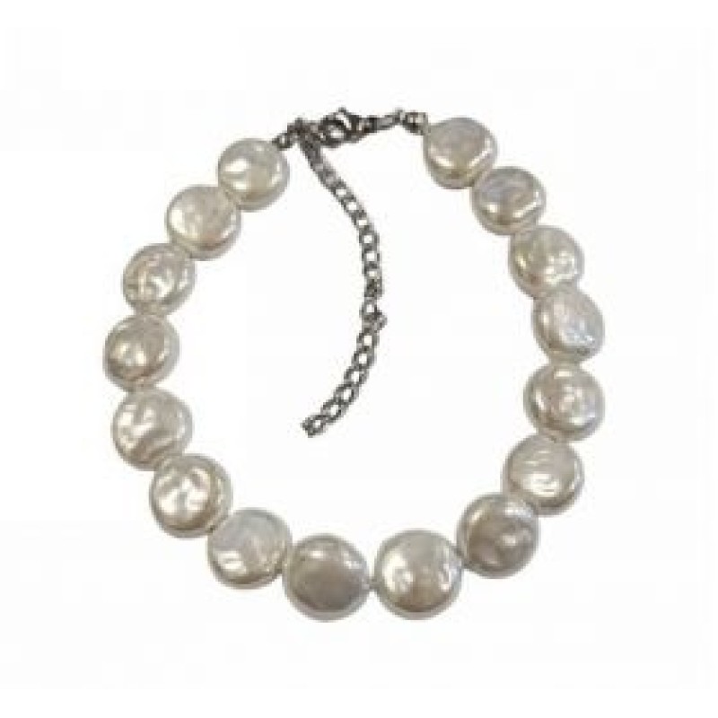 Kostibas 2014-611L, Βραχιόλι Ποδιού, Ατσάλι, Πέτρα, Λευκό