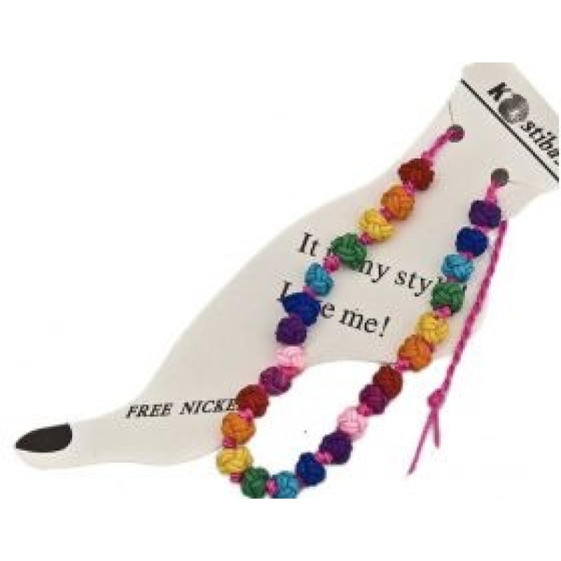 Kostibas 2039-004, Βραχιόλι Ποδιού, Σχοινί, Πολύχρωμο