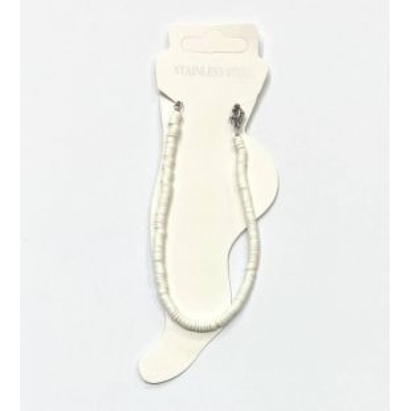 Kostibas 2042-022L, Βραχιόλι Ποδιού, Φίμο, Λευκό