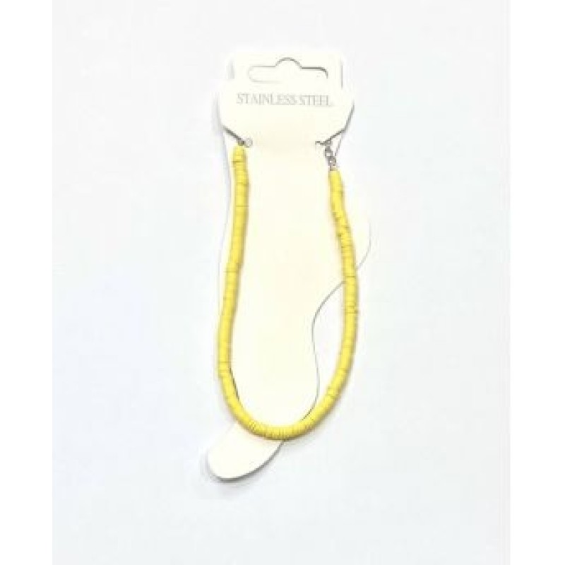 Kostibas 2042-022Y, Βραχιόλι Ποδιού, Φίμο, Κίτρινο