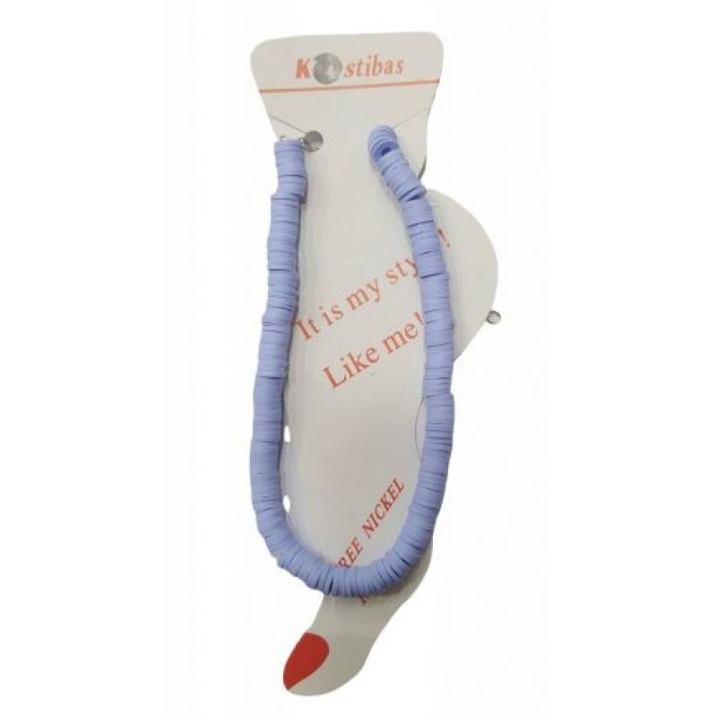 Kostibas 2042-023C, Βραχιόλι Ποδιού, Φίμο, Γαλάζιο