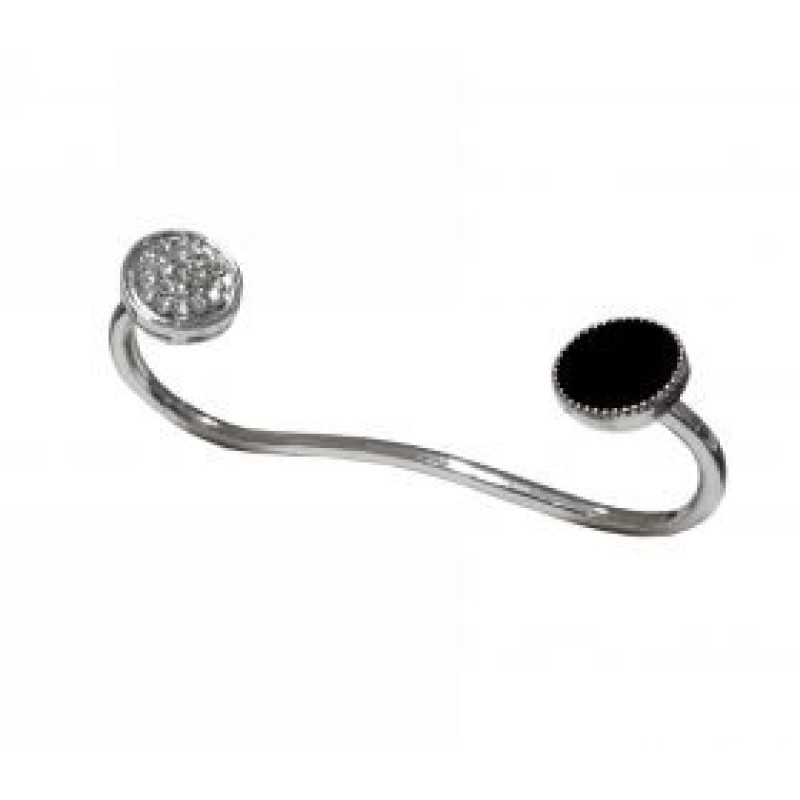 Kostibas 2521-503A, Δαχτυλίδι, Ατσάλι, Στρας, Ασημί