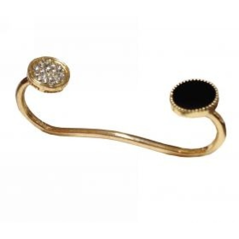 Kostibas 2521-503X, Δαχτυλίδι, Ατσάλι, Στρας, Χρυσό