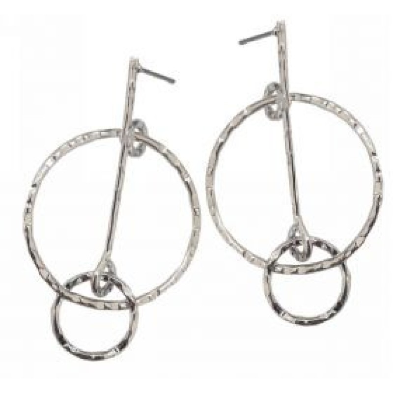 Kostibas 3012-614A, Σκουλαρίκια Κρεμαστά, Μεταλλικό, Ασημί