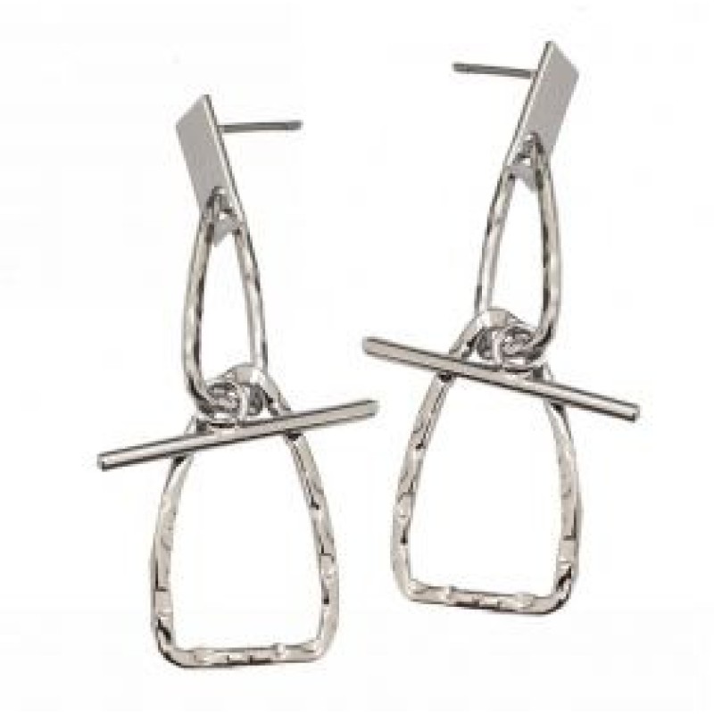 Kostibas 3012-615A, Σκουλαρίκια Κρεμαστά, Μεταλλικό, Ασημί