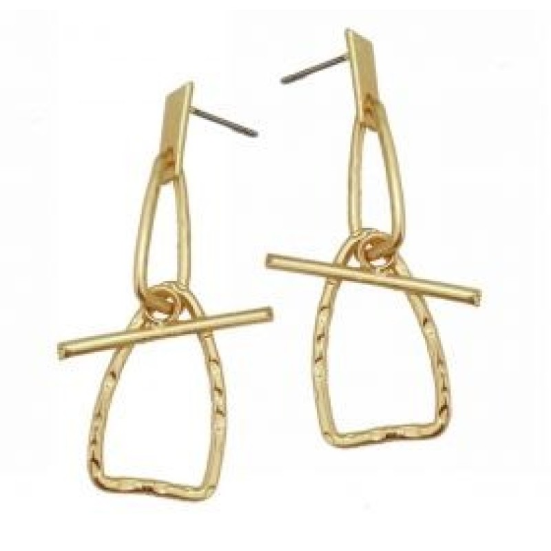 Kostibas 3012-615X, Σκουλαρίκια Κρεμαστά, Μεταλλικό, Χρυσό