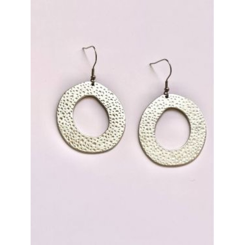 Kostibas 3012-817A, Σκουλαρίκια Κρίκοι, Μεταλλικό, Ασημί