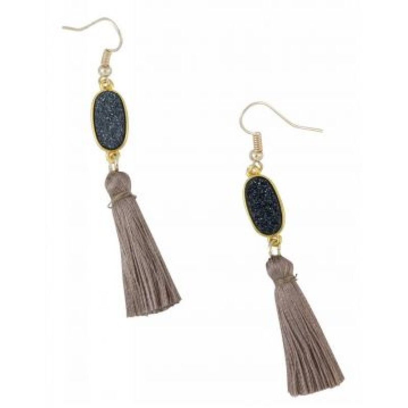 Kostibas 3012-819M, Σκουλαρίκια Κρεμαστά, Μεταλλικό, Μαύρο