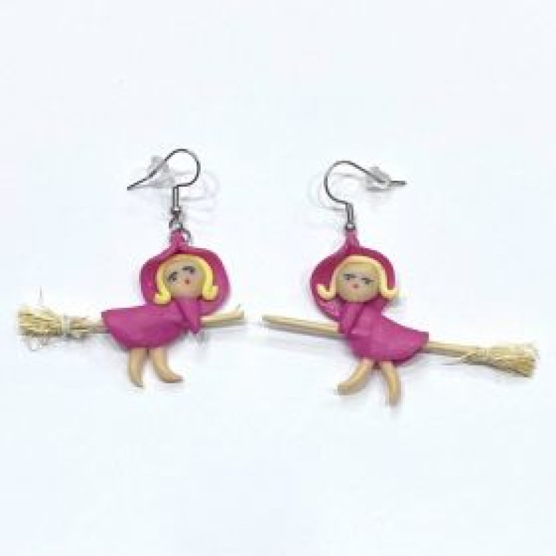 Kostibas 3013-002F, Σκουλαρίκια, Ατσάλι, Φούξια