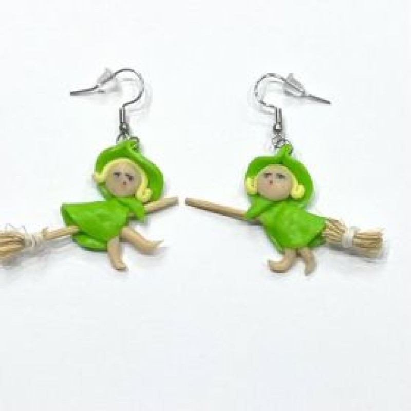 Kostibas 3013-002P, Σκουλαρίκια, Ατσάλι, Πράσινο