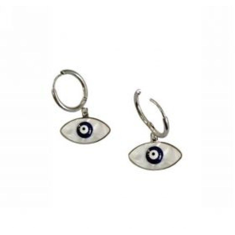 Kostibas 3013-515AB, Σκουλαρίκια, Ατσάλι, Ασημί/Μπλε