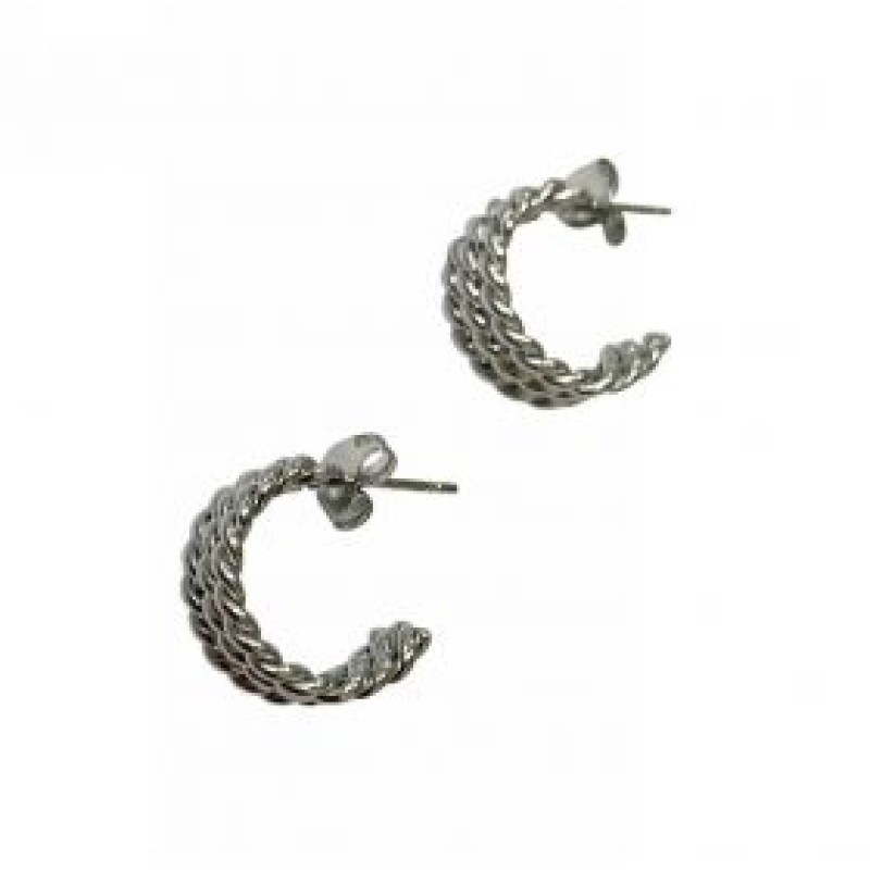 Kostibas 3013-521A, Σκουλαρίκια, Ατσάλι, Ασημί