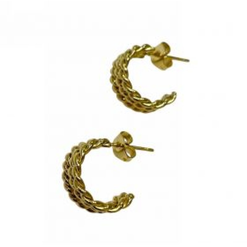 Kostibas 3013-521X, Σκουλαρίκια, Ατσάλι, Χρυσό