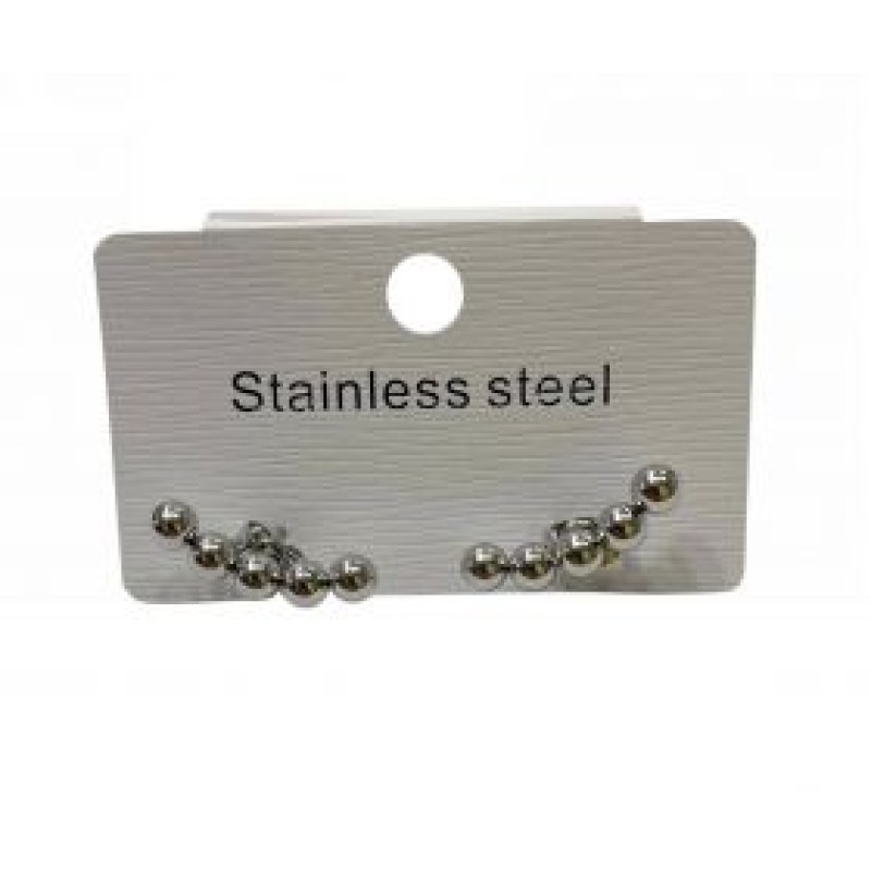 Kostibas 3013-544A, Σκουλαρίκια, Ατσάλι, Ασημί