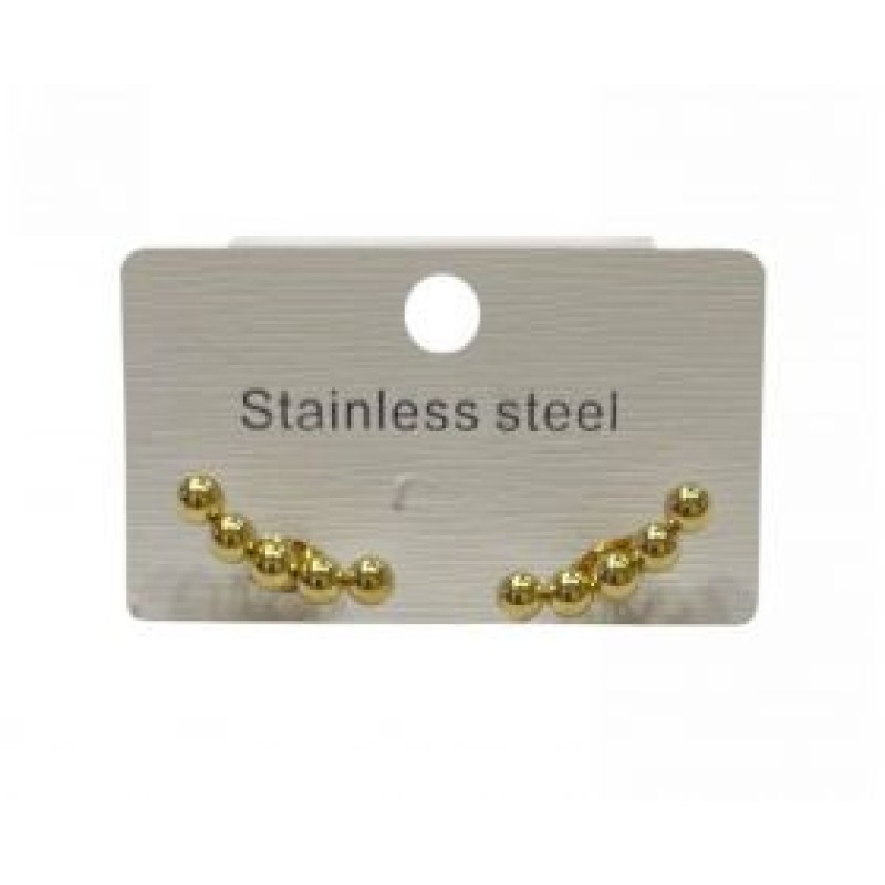 Kostibas 3013-544X, Σκουλαρίκια, Ατσάλι, Χρυσό