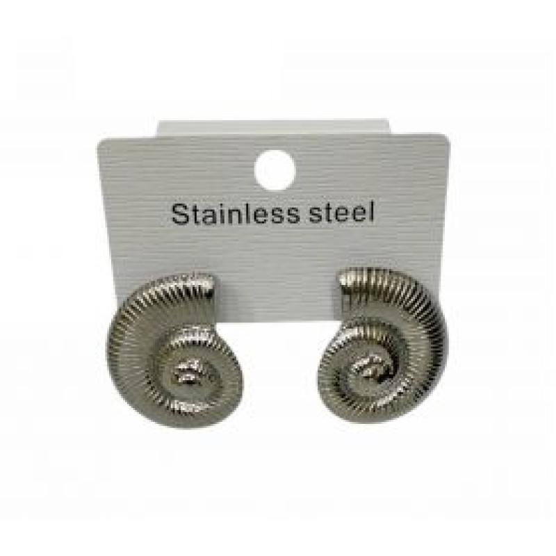 Kostibas 3013-547A, Σκουλαρίκια, Ατσάλι, Ασημί