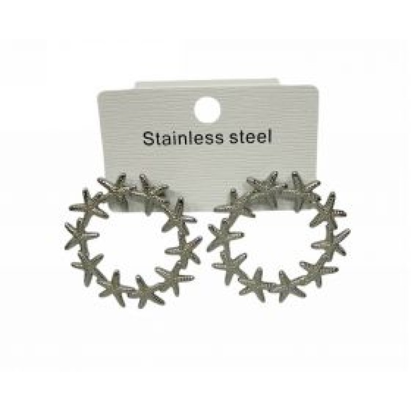 Kostibas 3013-549A, Σκουλαρίκια, Ατσάλι, Ασημί