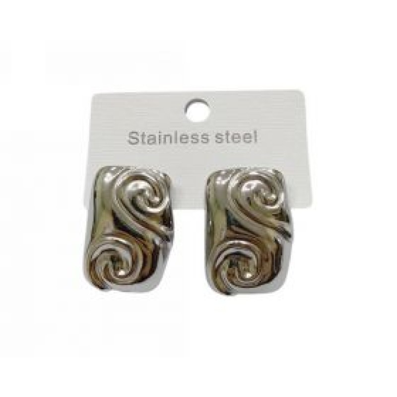 Kostibas 3013-550A, Σκουλαρίκια, Ατσάλι, Ασημί