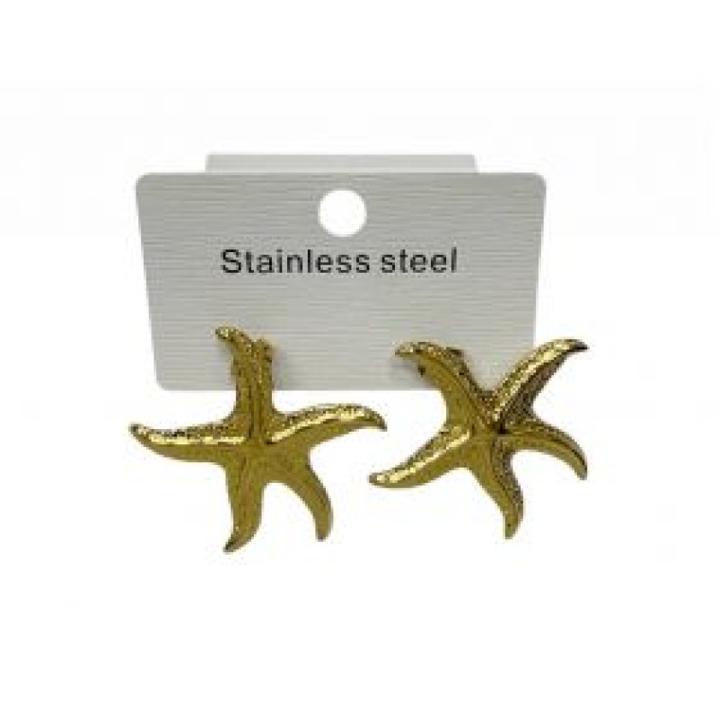 Kostibas 3013-553X, Σκουλαρίκια, Ατσάλι, Χρυσό
