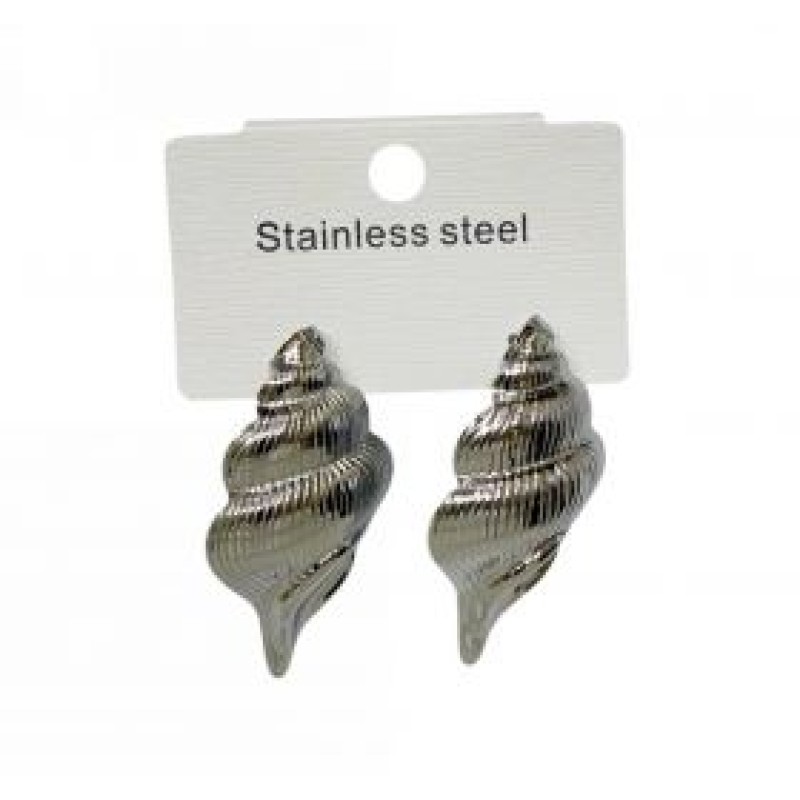 Kostibas 3013-561A, Σκουλαρίκια, Ατσάλι, Ασημί