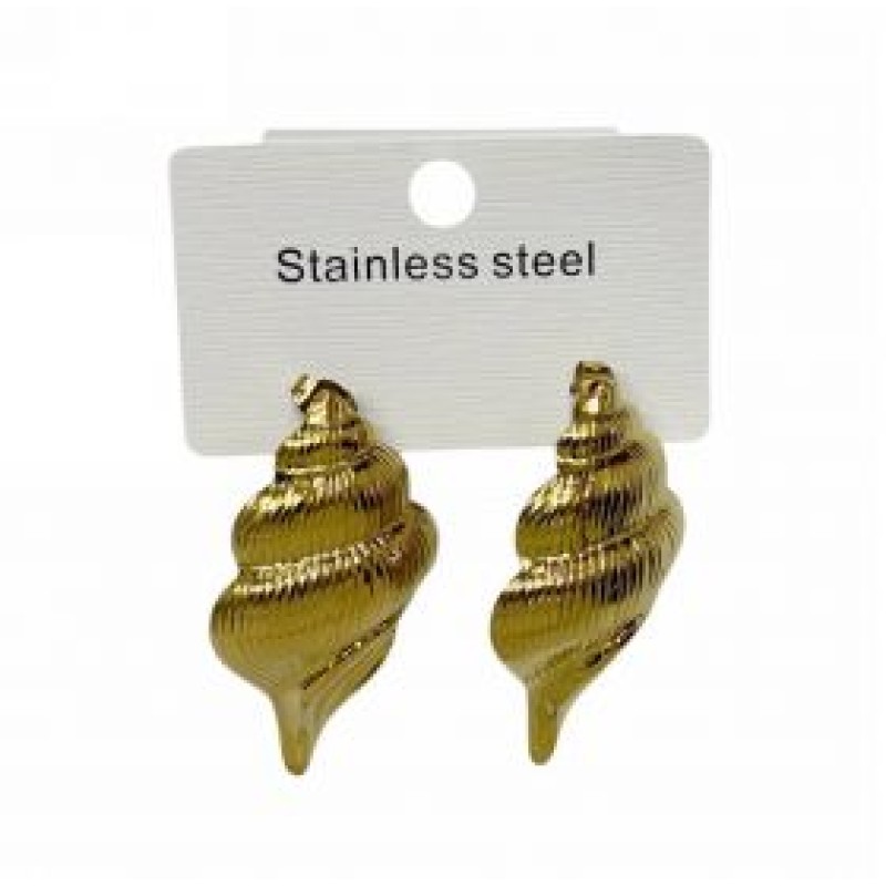 Kostibas 3013-561X, Σκουλαρίκια, Ατσάλι, Χρυσό