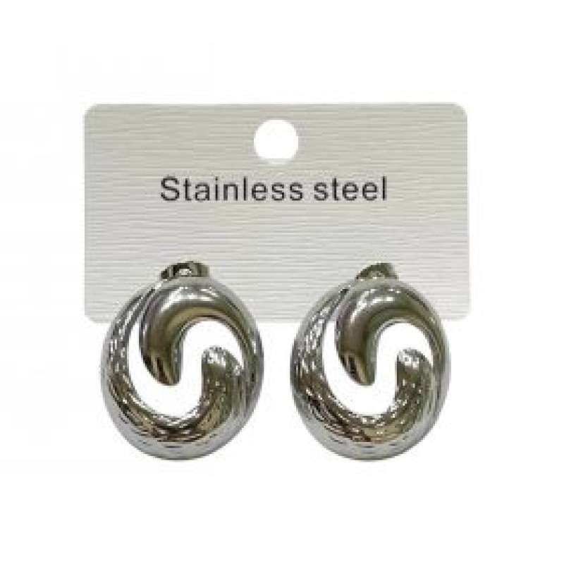 Kostibas 3013-563A, Σκουλαρίκια, Ατσάλι, Ασημί