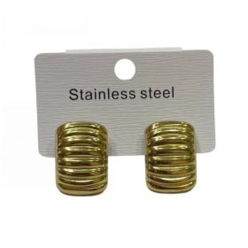 Kostibas 3013-592X, Σκουλαρίκια, Ατσάλι, Χρυσό