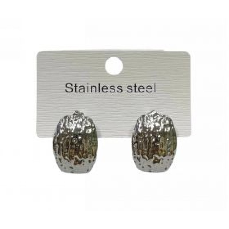 Kostibas 3013-593A, Σκουλαρίκια, Ατσάλι, Ασημί