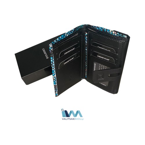 Casanova 34514, Πορτοφόλι Γυναικείο, Δερμάτινο, Μπλε