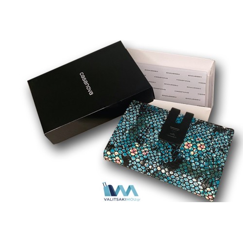 Casanova 34514, Πορτοφόλι Γυναικείο, Δερμάτινο, Μπλε