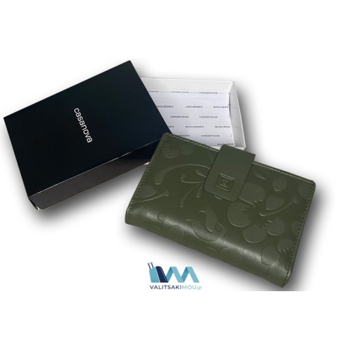 Casanova 34114, Πορτοφόλι Γυναικείο, Δερμάτινο, Πράσινο