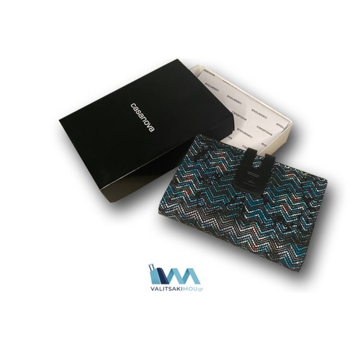 Casanova 34614, Πορτοφόλι Γυναικείο, Δερμάτινο, Μπλε