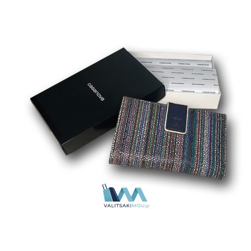 Casanova 36116, Πορτοφόλι Γυναικείο, Δερμάτινο, Μπλε