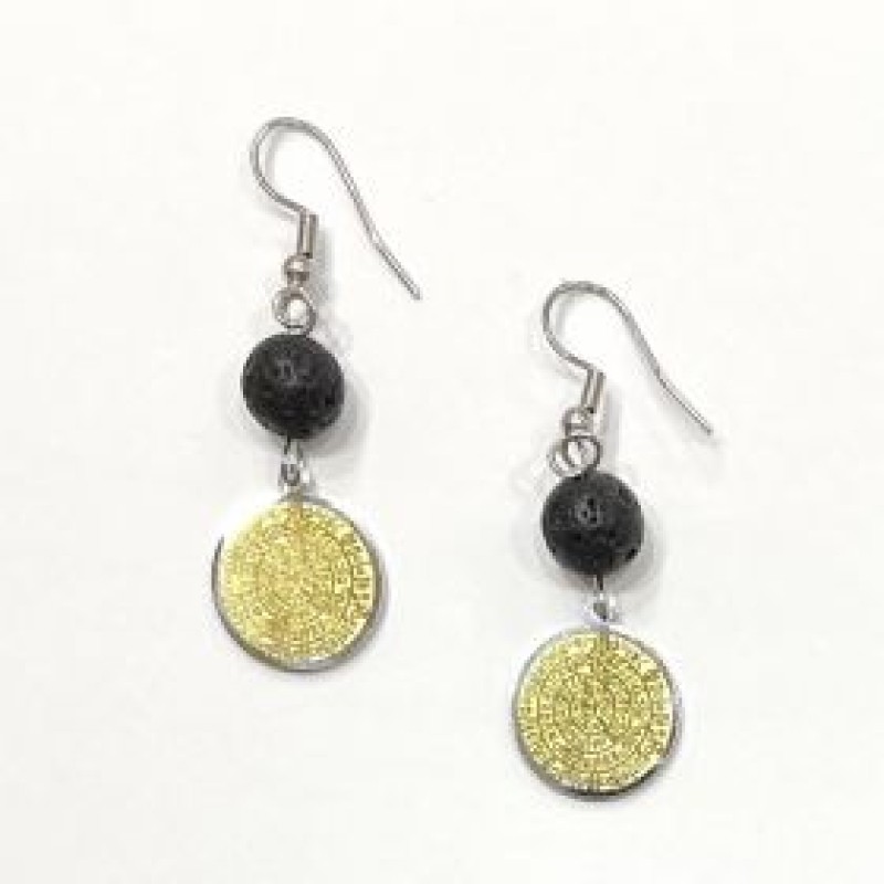 Kostibas 3013-623A, Σκουλαρίκια, Ατσάλι, Μαύρο