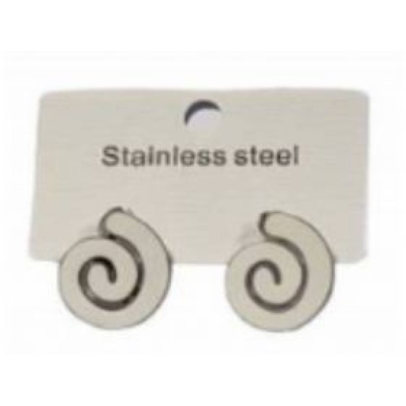 Kostibas 3013-637CL, Σκουλαρίκια, Ατσάλι, Λευκό