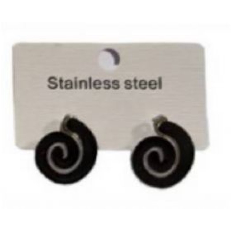 Kostibas 3013-637CM, Σκουλαρίκια, Ατσάλι, Μαύρο