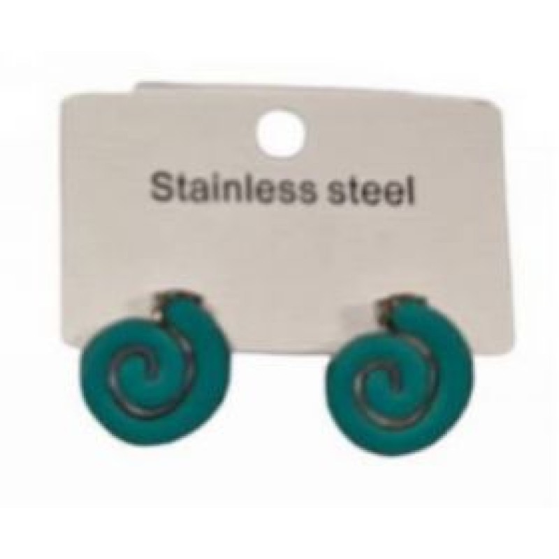 Kostibas 3013-637CN, Σκουλαρίκια, Ατσάλι, Πετρόλ