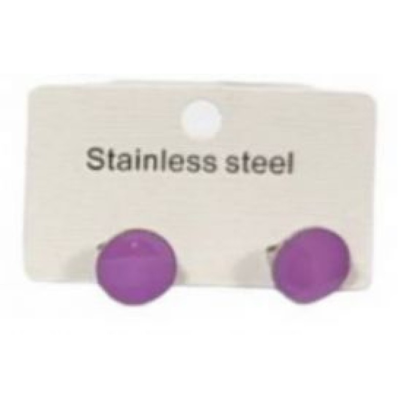 Kostibas 3013-639BJ, Σκουλαρίκια, Ατσάλι, Μωβ