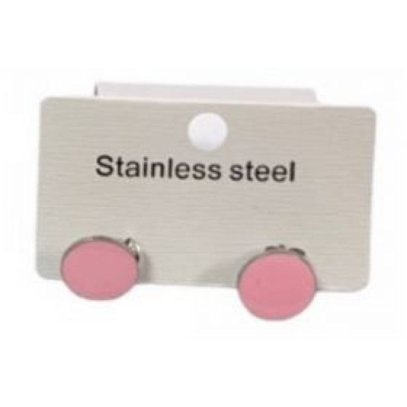 Kostibas 3013-639BR, Σκουλαρίκια, Ατσάλι, Ροζ