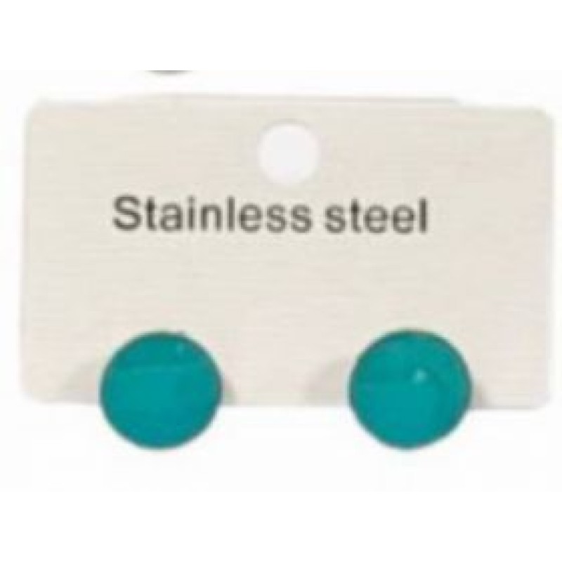 Kostibas 3013-639CN, Σκουλαρίκια, Ατσάλι, Πετρόλ 