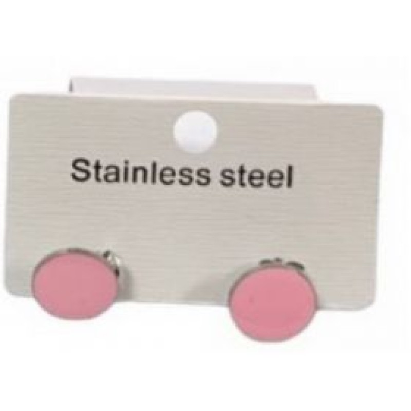 Kostibas 3013-639CR, Σκουλαρίκια, Ατσάλι, Ροζ