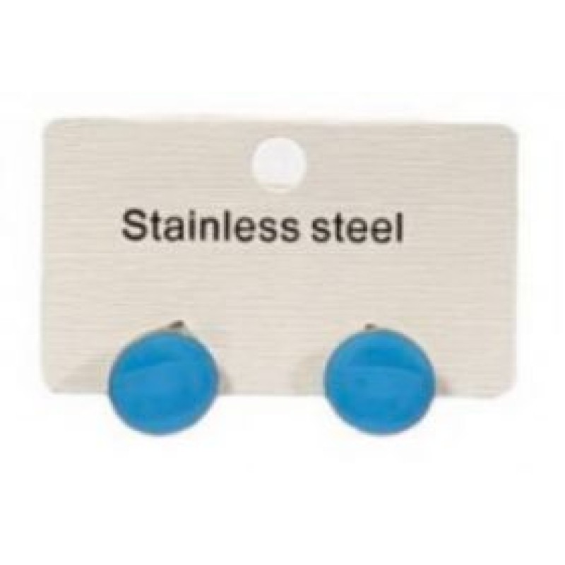 Kostibas 3013-639CT, Σκουλαρίκια, Ατσάλι, Τιρκουάζ