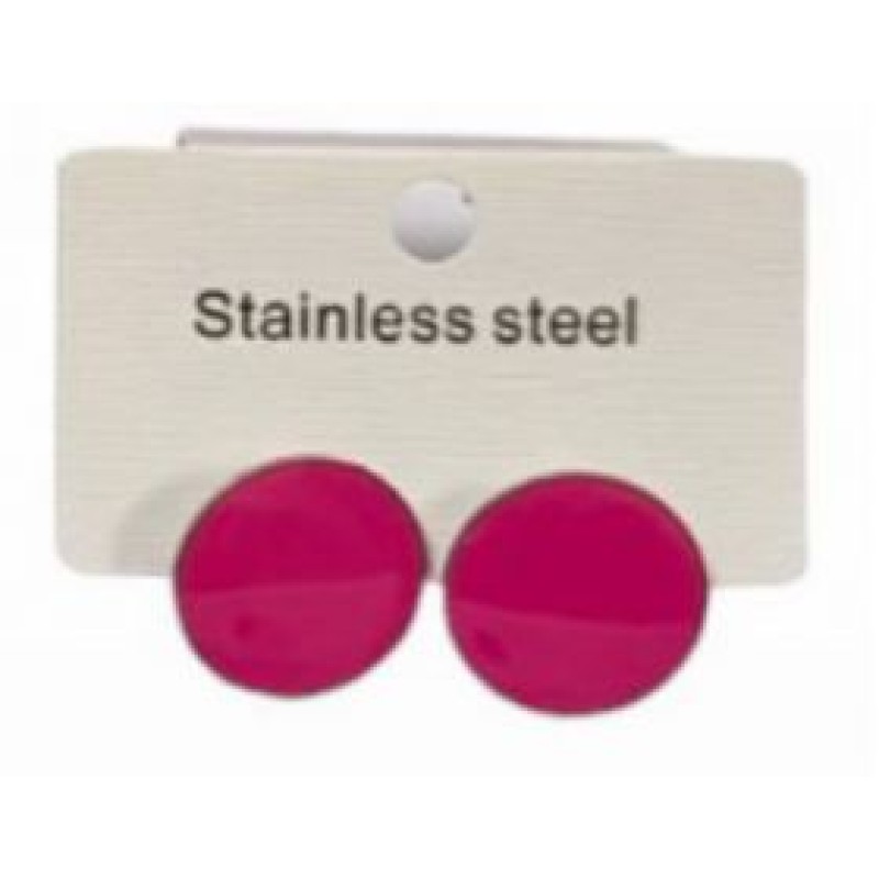 Kostibas 3013-639DF, Σκουλαρίκια, Ατσάλι, Φούξια